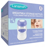 Lansinoh Breastmilk Storage Breast Pump Bottles, 4 count
