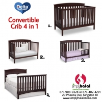 DELTA CHILDREN GATEWAY 4-IN-1 CONVERTIBLE CRIB DARK CHOCOLATE