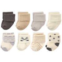 Terry Cotton Socks, 8 Pack, Aztec