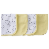 Gerber 4-Pack Neutral Lamb Terry Burp Cloths