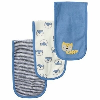 Gerber 3-Pack Boy's Fox Terry Burp Cloths