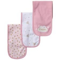 Gerber® 3-Pack Girls Princess Castle Terry Burp Cloths