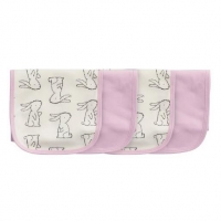 Gerber® 4-Pack Girls Bunny Terry Burp Cloths