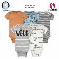 5-Pack Baby Onesies Brand Short Sleeve Bodysuits