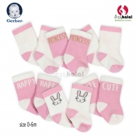 Gerber® 6-Pack Baby Girls Princess Wiggle-Proof® Crew Socks