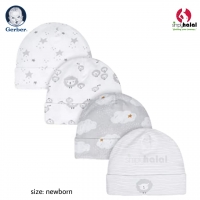 Gerber® 4-Pack Baby Neutral Sheep Caps