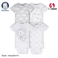 4-Pack Gerber Onesies Short Sleeve Bodysuits