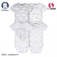 4-Pack Gerber Onesies Short Sleeve Bodysuits