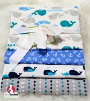4-Pack Flannel Receiving Blanket Set