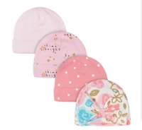 Gerber 4-Pack Baby Girls Princess Caps