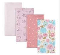 Gerber 4-Pack Girls Princess Flannel Receiving Blankets