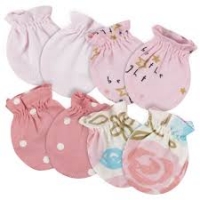 Gerber 4-Pack Baby Girls Princess No Scratch Mittens