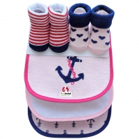 5 Pc Gift Set - Bibs & Booties