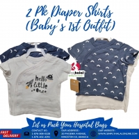 2 Pk Diaper Shirts (Lap Side Shirts)