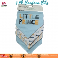 4 Pk Bandana Bib - Boy - Prince