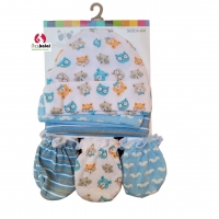 (CLONE) 3 Pk Cap & 3 Pk Mitten Set