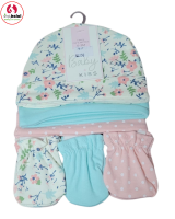 3 Pk Cap & 3 Pk Mitten Set