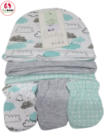 3 Pk Cap & 3 Pk Mitten Set