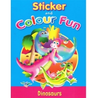 Sticker and Colour Fun Book - Dinosaurs