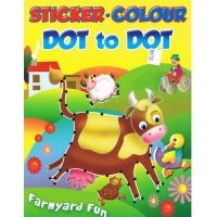 Sticker.Colour - Dot to Dot - Farmyard Fun Book