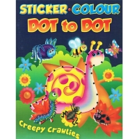 Sticker.Colour - Dot to Dot - Creepy Crawlies Book