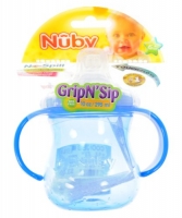 Nuby 2 Handle Cup With Soft Spout, 10 Ounce, Colors May Vary 