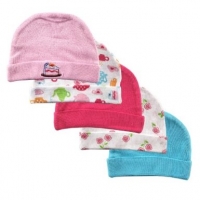  Luvable Friends Cap, 5 Pack, 0-6 Months